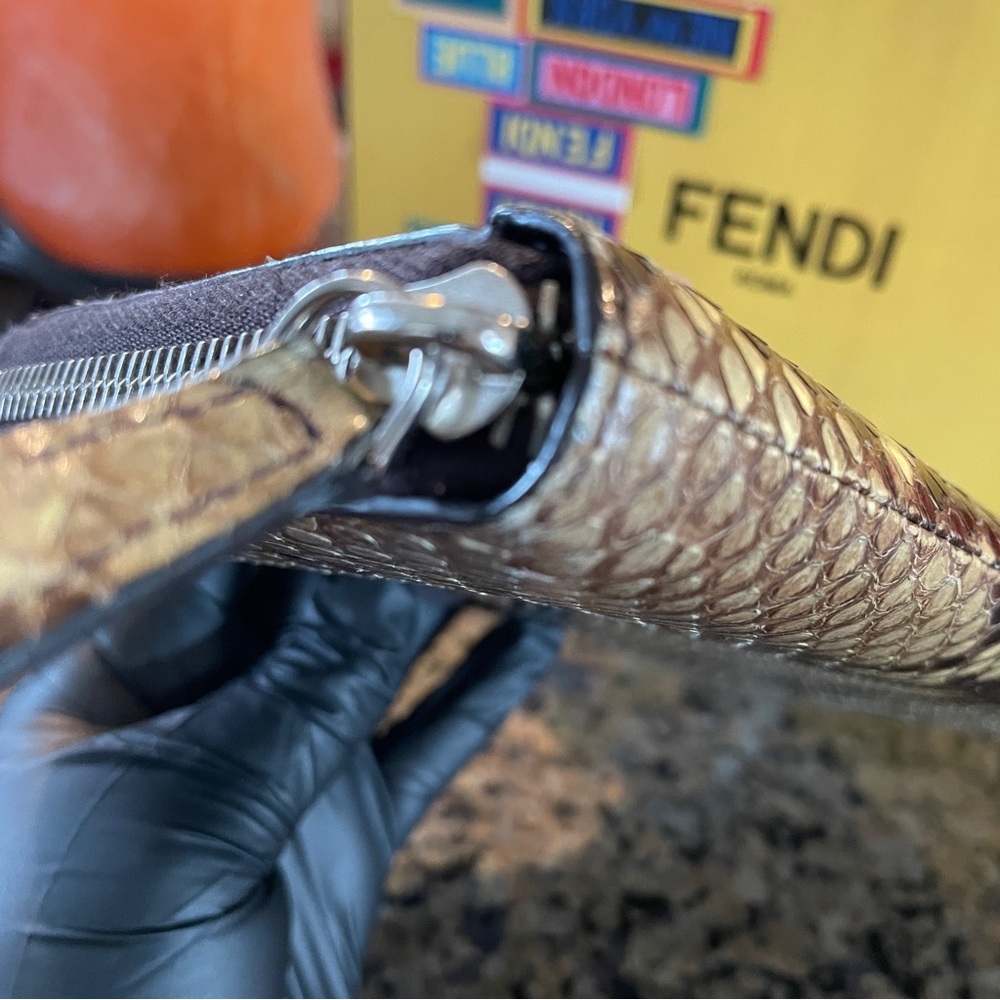 Fendi Python Zip Around Wallet Limited Edition - image 6